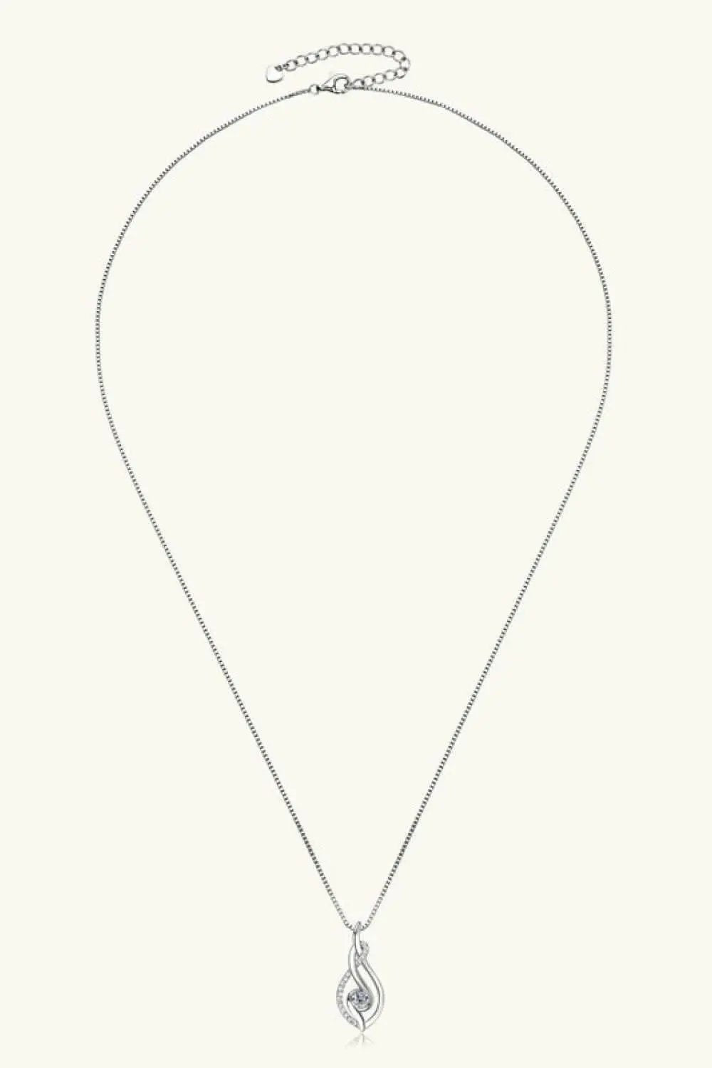 Elegant Moissanite Silver Necklace - Love Salve